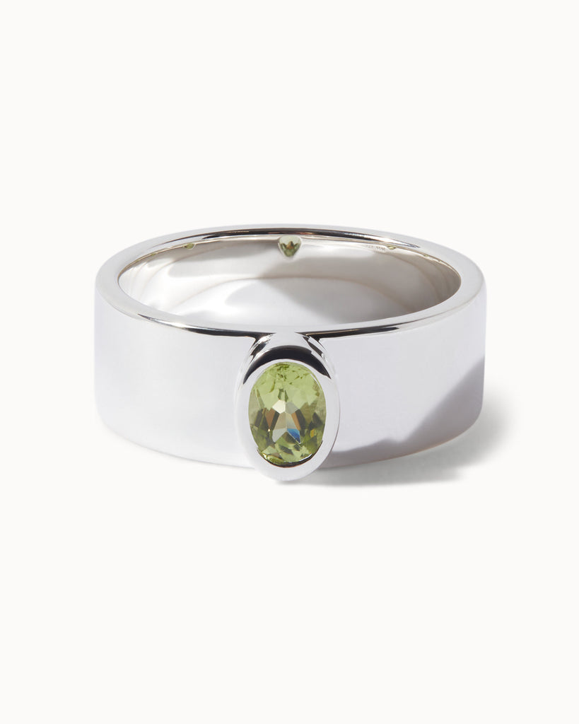 maya magal london sterling silver and peridot chroma collection ring