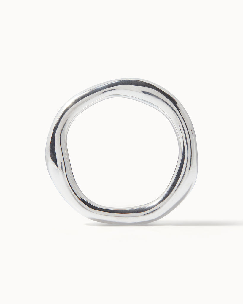 maya magal london handcrafted sterling silver organic stacking ring