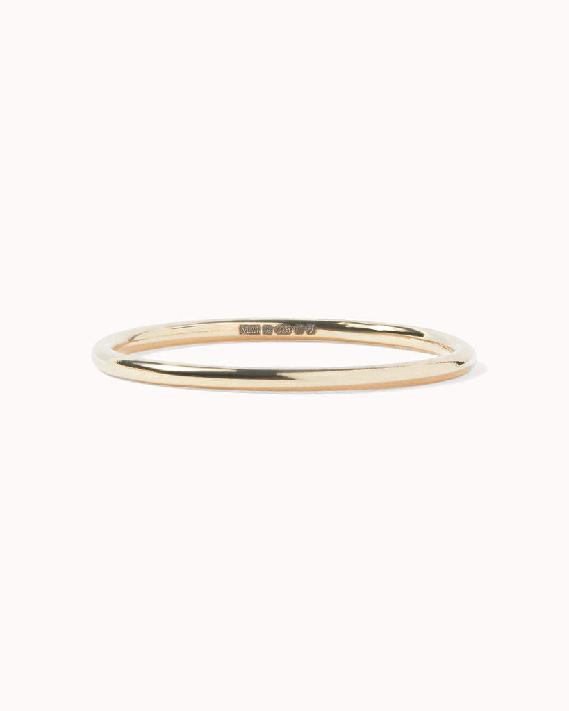 9ct Solid Gold Thin Band handmade in London by Maya Magal wedding jewellery brand