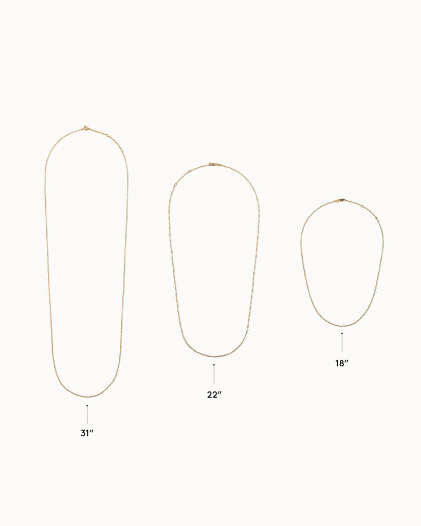 recycled 9ct solid yellow gold figaro chain handcrafted in London by Maya Magal