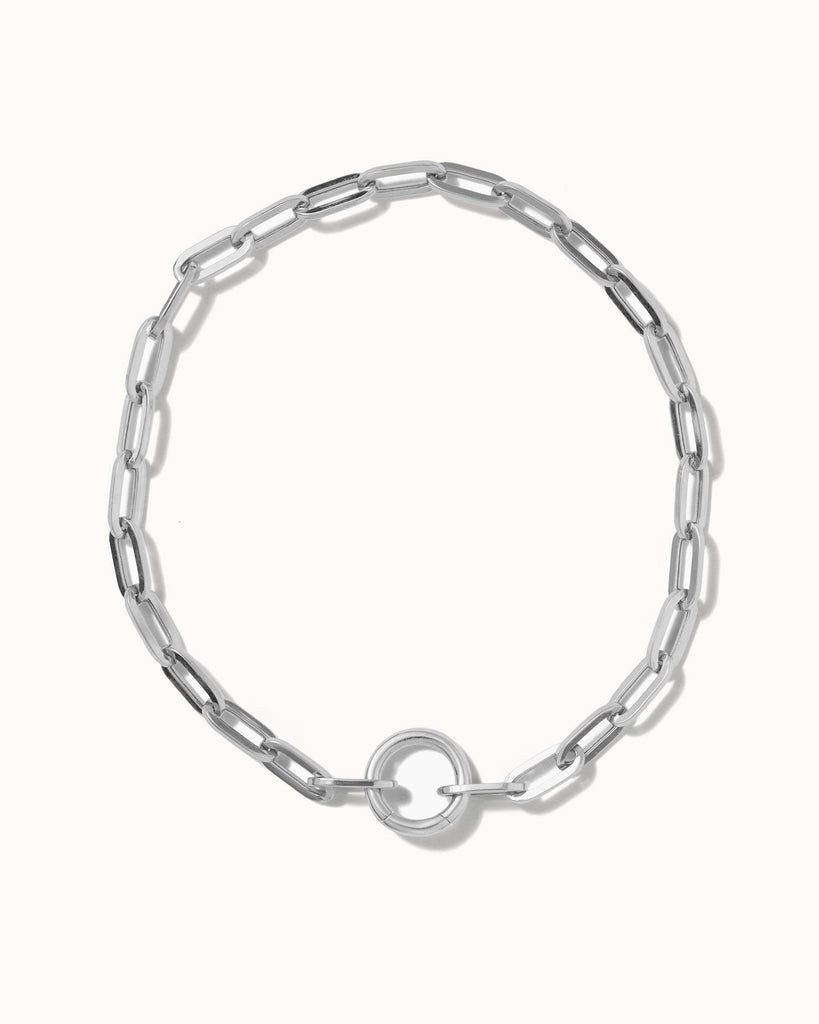 Recycled 925 sterling silver chain bracelet handmade in London by Maya Magal London