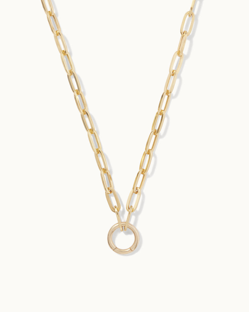 Recycled 9ct solid gold chain necklace handmade in London by Maya Magal London