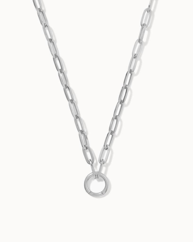 Recycled 925 sterling silver chain necklace handmade in London by Maya Magal London