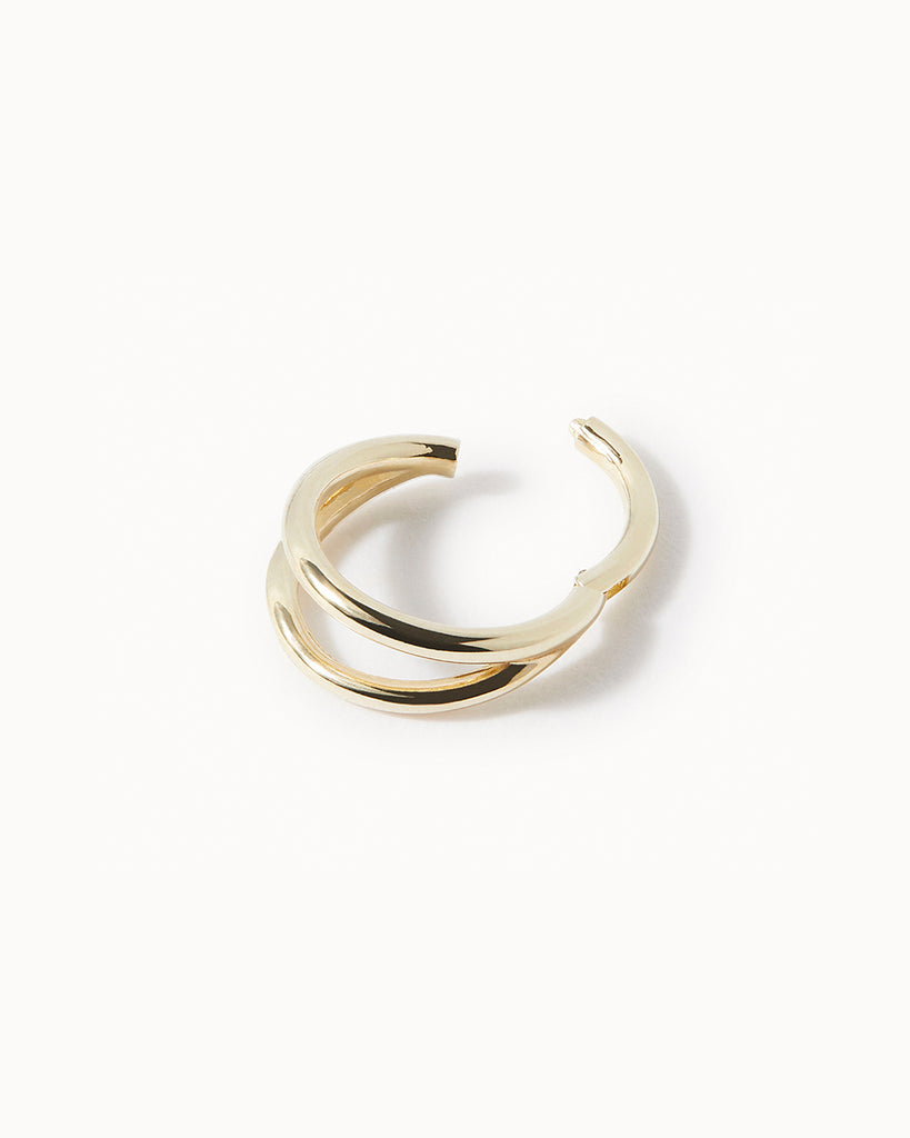 9ct Solid Gold Double Cartilage Hoop handmade in London by Maya Magal sustainable jewellery brand