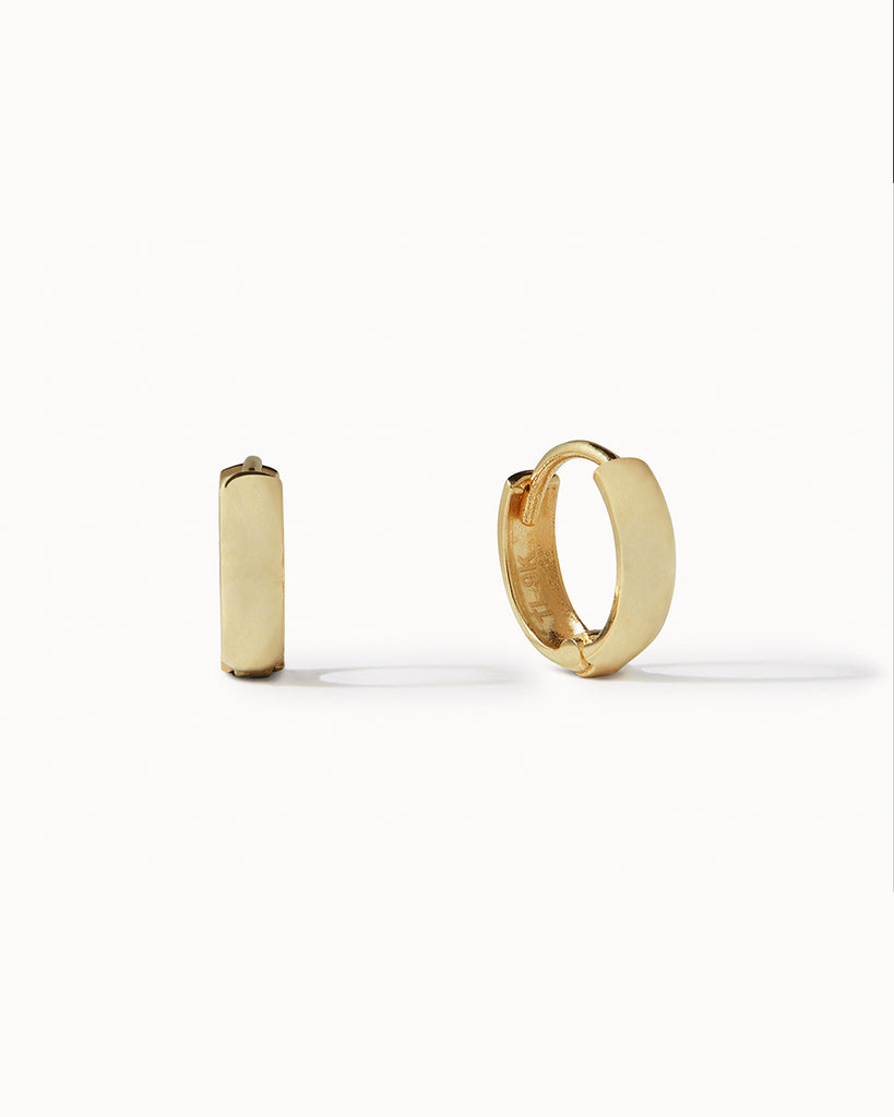 9ct Solid Gold Hinged Cartilage Hoop handmade in London by Maya Magal sustainable jewellery brand