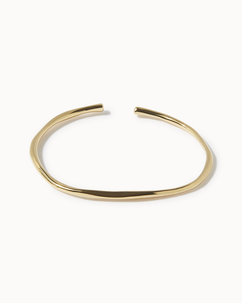 18ct Gold Plated Lava Bangle handmade in London by Maya Magal sustainable jewellery brand