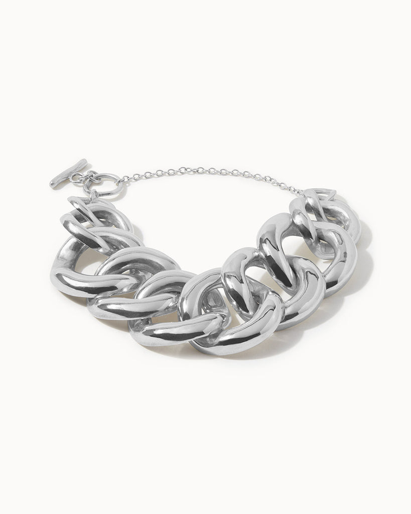 925 Recycled Sterling Silver Lucid Chain Bracelet handmade in London by Maya Magal sustainable jewellery brand