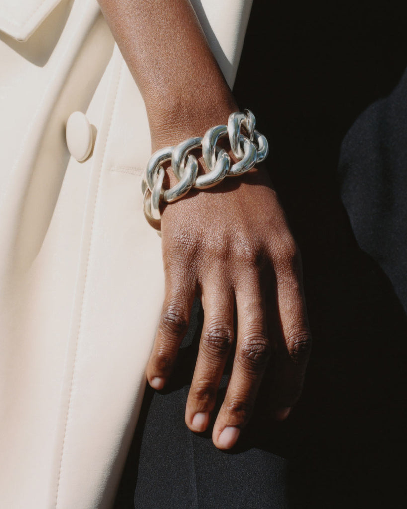 925 Recycled Sterling Silver Lucid Chain Bracelet handmade in London by Maya Magal sustainable jewellery brand