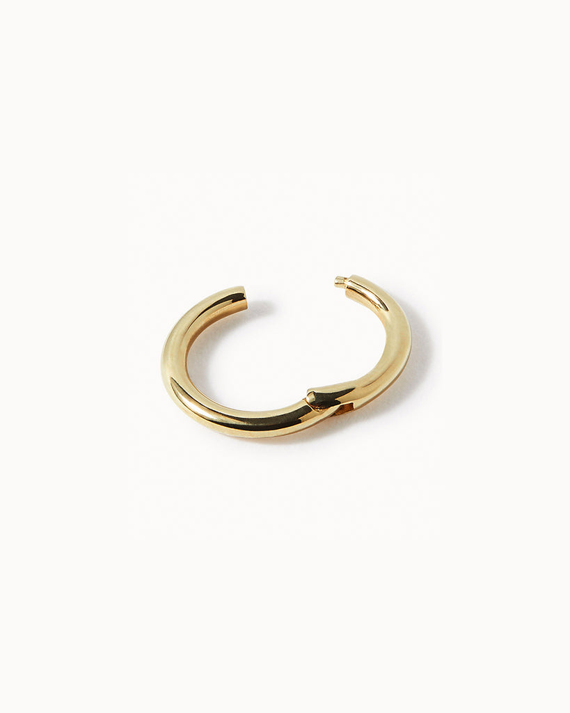 9ct Solid Gold Mini Cartilage Hoop handmade in London by Maya Magal sustainable jewellery brand