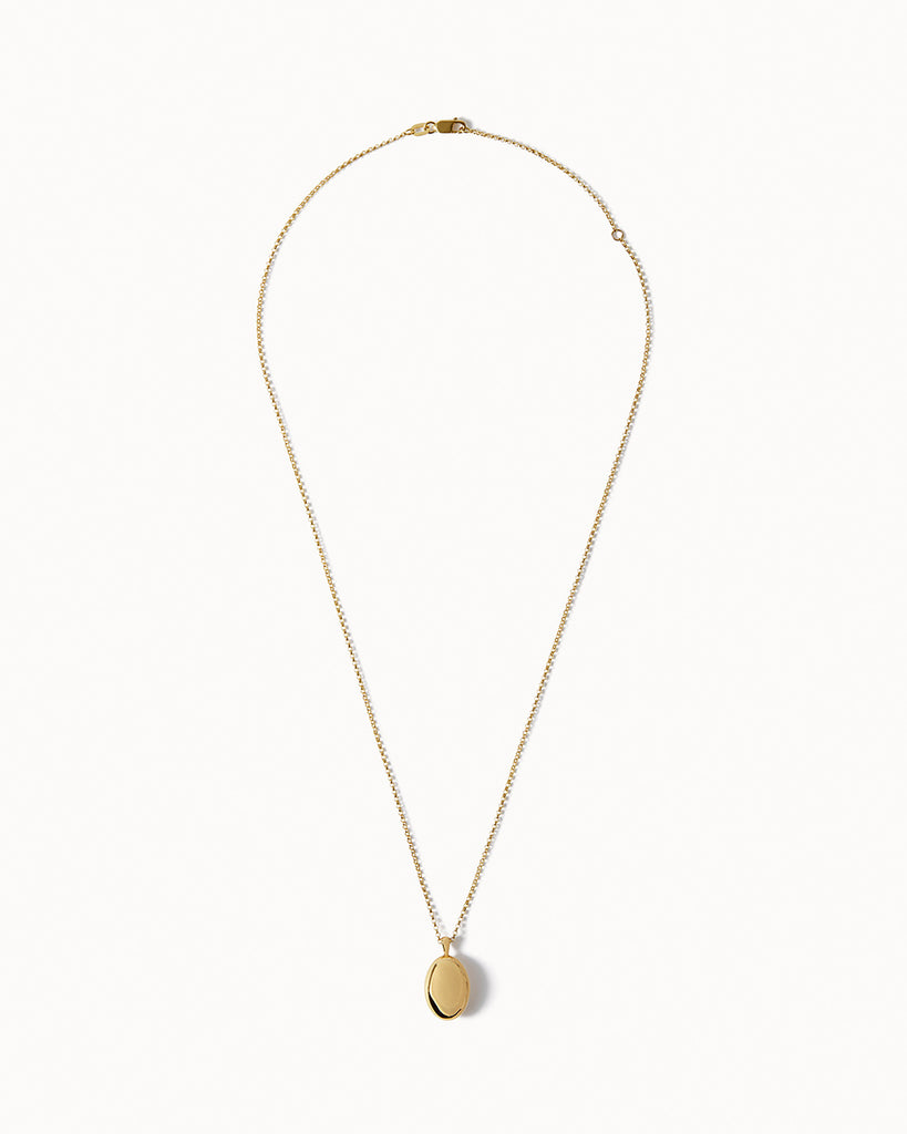 9ct Solid Gold Locket Pendant handmade in London by Maya Magal modern jewellery brand